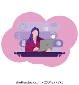 Caracteres de infografía creativa ilustraciones de diseño de arte vectorial.