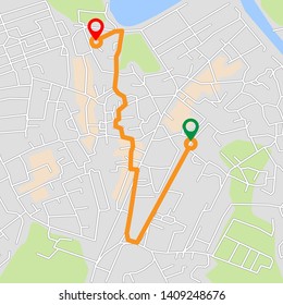 Creative infographic city map navigation for your dashboard concept design. Top and day time view. Vector illustration.