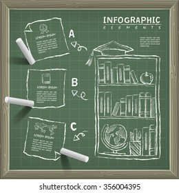 creative infographic design with chalk and blackboard elements