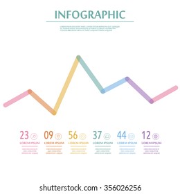 creative infographic design with colorful thin line elements