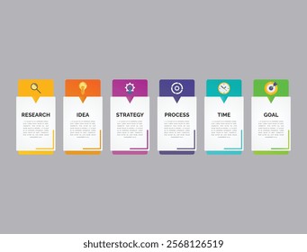 : Creative infographic design layout showcasing successive stages.
