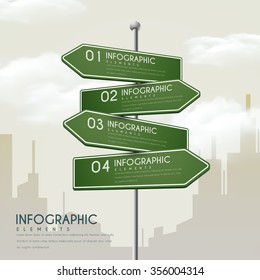 creative infographic design with road sign elements