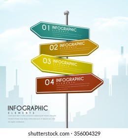 creative infographic design with road sign elements