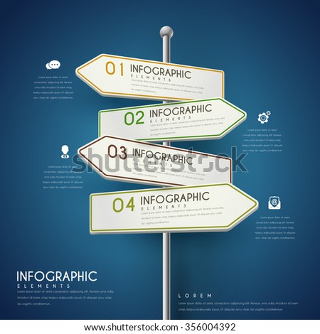 creative infographic design with road sign elements