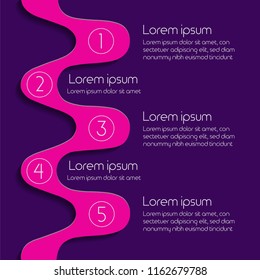 Creative infographic design template with circles and text boxes