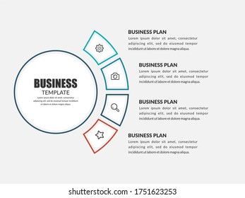 Elemento Infográfico Creativo para Vector Premium de Estrategia Empresarial
