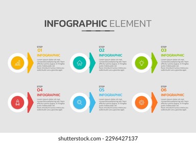Plantilla de diseño de elementos de infografía creativa
