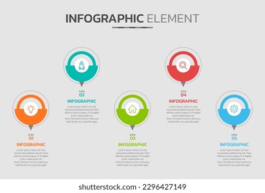 Plantilla de diseño de elementos de infografía creativa