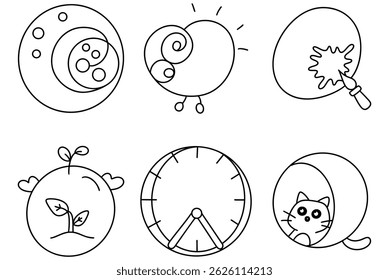 A Creative infographic featuring circular designs, data representation, and playful elements that engage viewer imagination