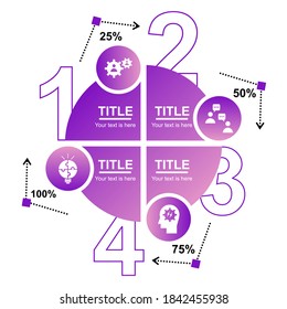 Creative infographic idea with gradient color style