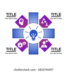Creative infographic idea with gradient style