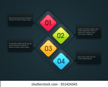 Creative Infographic layout with numbers for your Business report presentation.