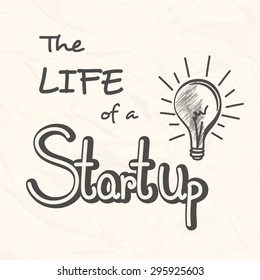 Kreative Infografik Layout des Startup-ein neues Leben und Geschäft.