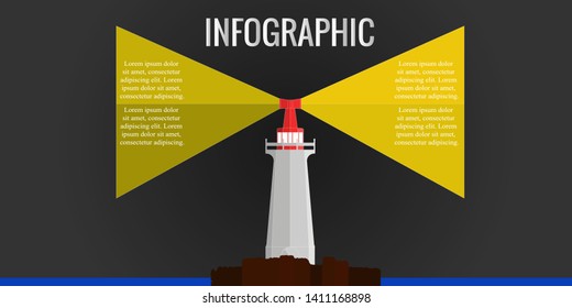 creative infographic light house presentation diagram