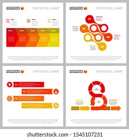 Creative infographic set for planning or strategy concept. Can be used for business project, annual report, web design, workflow layout. Flowchart, process, step, option chart