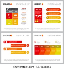 Creative infographic style collection can be used for web design, presentation slide, workflow. Business concept with matrix, flow, proces, step charts