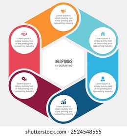 Kreatives Infografik-Template-Design mit 6 Schritten, Prozess-Workflow-Diagramm