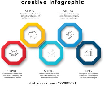 creative infographic template vector format