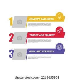 Creative infographic three steps design