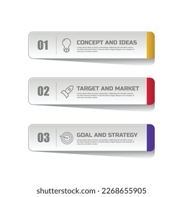 Creative infographic three steps template