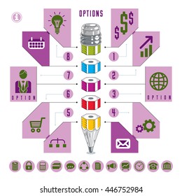 Creative infographics elements, pencil idea,vector illustration.