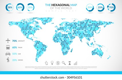 Creative infographics with a map of the world tour.