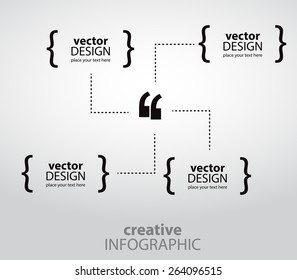 Creative infographics for quotations. Vector art.