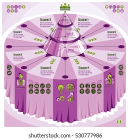 Creative infographics template, 3d table with layered pyramid idea, vector layout illustration.