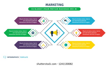Creative infographics template, business data visualization. Process chart. Abstract elements of graph, diagram with steps, options, parts or processes. Vector business template for presentation.