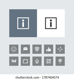 Creative Information Icon with Bonus Icons.