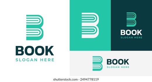 Creative Initial B Book Education Knowledge Study School Logo Design Template