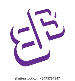 creative initial BB Letter combined Logo Design vector graphic symbol sign element