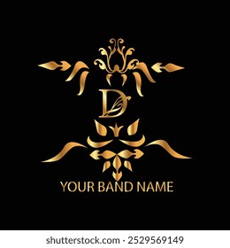 creative initial d latter logo design with luxury d design, modern business vector template. creative d monogram  latter design with golden color