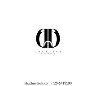 Creative Initial DD Letter Organic Plant Stylish Monogram Logotype