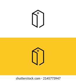 Creative initial DL letters Box House logo.It will be suitable for which company or brand name start those initial