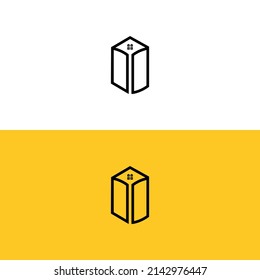 Creative initial DO letters Box House logo.It will be suitable for which company or brand name start those initial