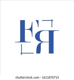 creative initial F R Letter FR logo design vector graphic concept