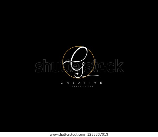 Creative Initial G Letter Gold Line Stock Vector Royalty Free