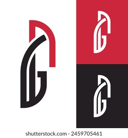 Creative Initial GD Alphabet Logo. Minimalist Monogram  DG logo for Company, Brand, Business, Marketing, Agency, Etc. 