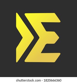 Creative initial golden professional logo from DE E VM WA letters.