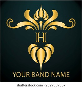 criativo inicial h último logotipo design com moderno modelo de vetor de negócios design de luxo . criativo isolado h monograma logotipo design com cor dourada