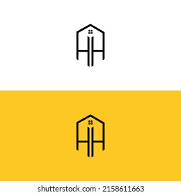 Creative initial HH letters Box House logo.It will be suitable for which company or brand name start those initial.