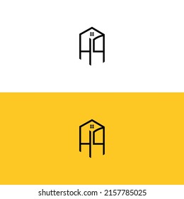 Creative initial HP letters Box House logo.It will be suitable for which company or brand name start those initial.