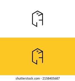 Creative initial JF letters Box House logo.It will be suitable for which company or brand name start those initial.