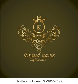creative initial k latter logo design with k luxury modern business vector template. creative isolated k monogram latter design with new design and golden color