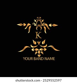 creative initial k latter logo design with k luxury modern business vector template. creative isolated k monogram latter design with new design and golden color