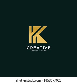 Creative Initial k logo icon design template branding elements