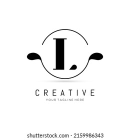 creative initial L letter logo design with circle element. L letter logo design vector illustration template.