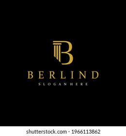 Creative initial latter B (Berlind) Firm Monogram Logo tamplate Design