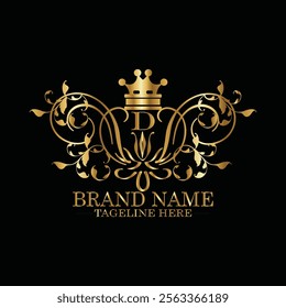 creative  initial  latter d logo design with modern business vector template.  creative isolated d monogram logo design with new latter logo golden color and black background . design of elements 
